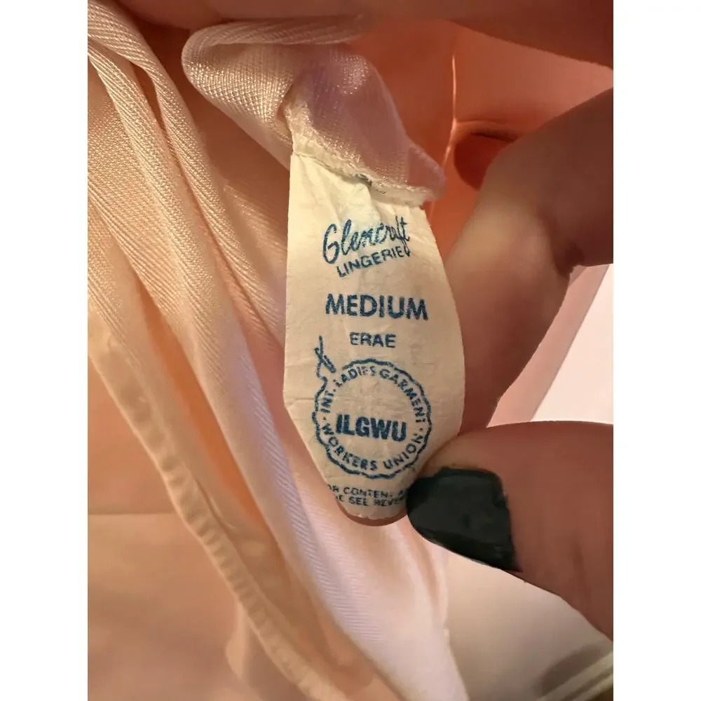 Glencraft Lingerie Vintage Nylon Cream Nightgown Medium